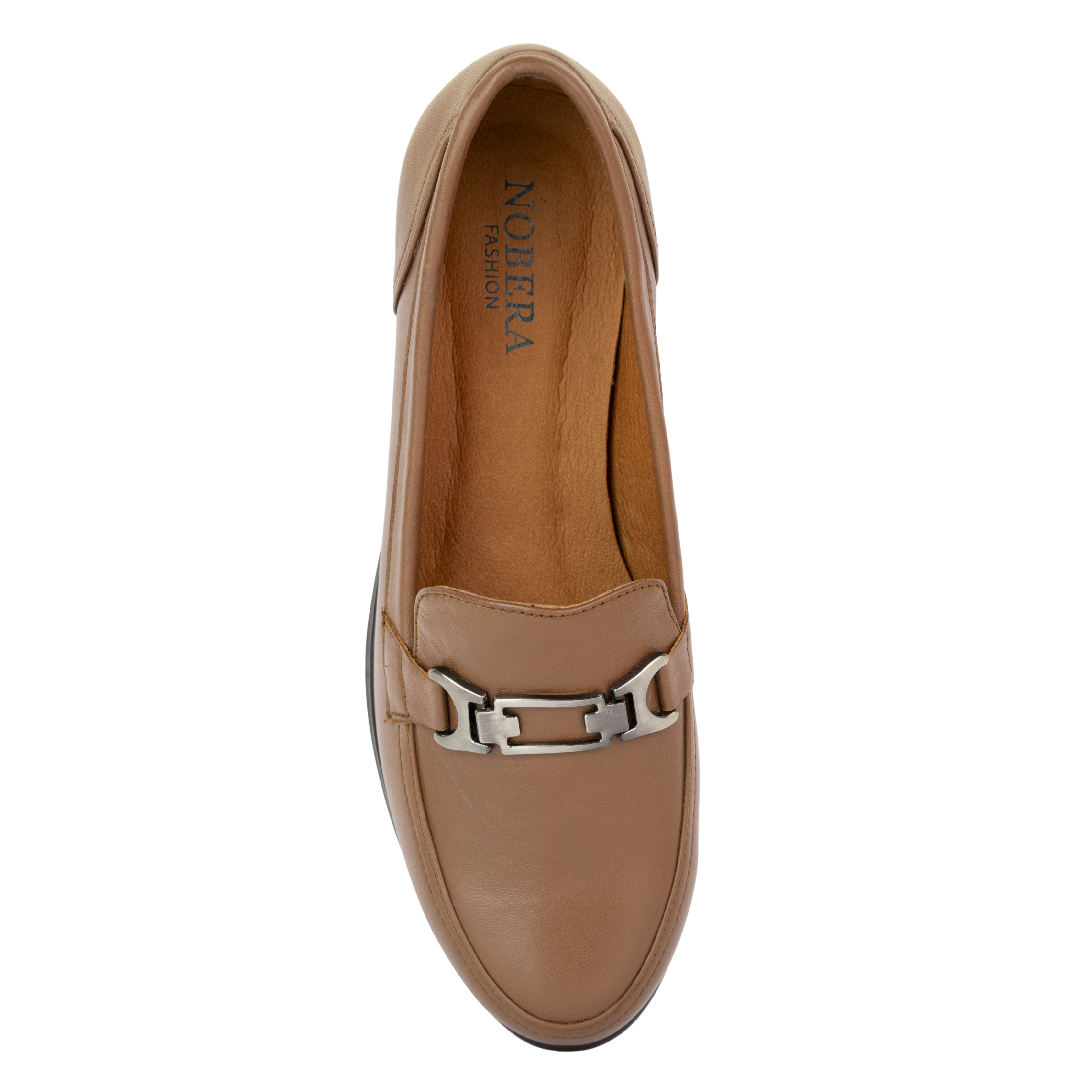 Luna Marron - Mocassins classiques Femme en Cuir Véritable