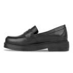 Orvane Noir – Mocassins Plateforme Femme en Cuir