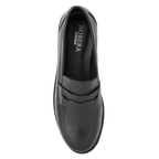 Orvane Noir – Mocassins Plateforme Femme en Cuir