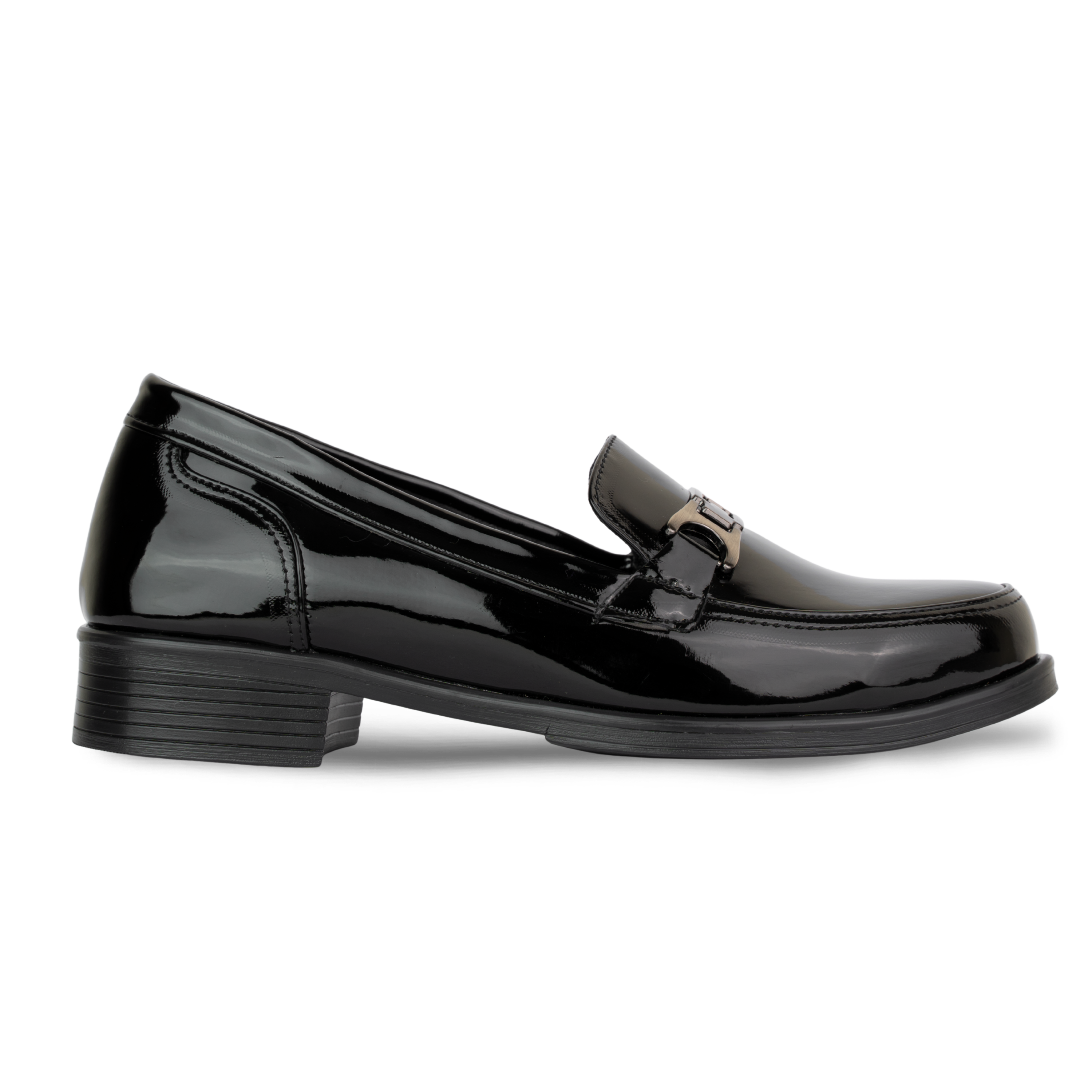 Luna Noir Vernis - Mocassins classiques Femme en Cuir Véritable