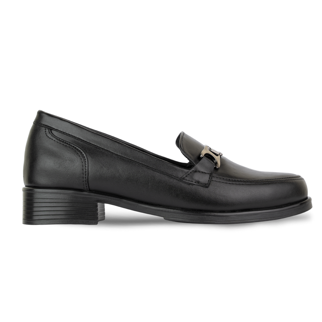 Luna Noir - Mocassins classiques Femme en Cuir Véritable