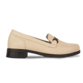 Luna Beige - Mocassins classiques Femme en Cuir Véritable