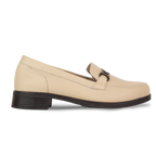 Luna Beige - Mocassins classiques Femme en Cuir Véritable