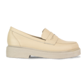 Orvane Beige – Mocassins Plateforme Femme en Cuir