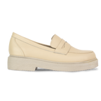 Orvane Beige – Mocassins Plateforme Femme en Cuir