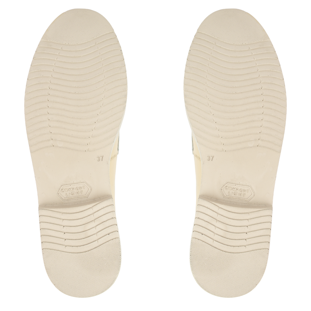 Orvane Beige – Mocassins Plateforme Femme en Cuir