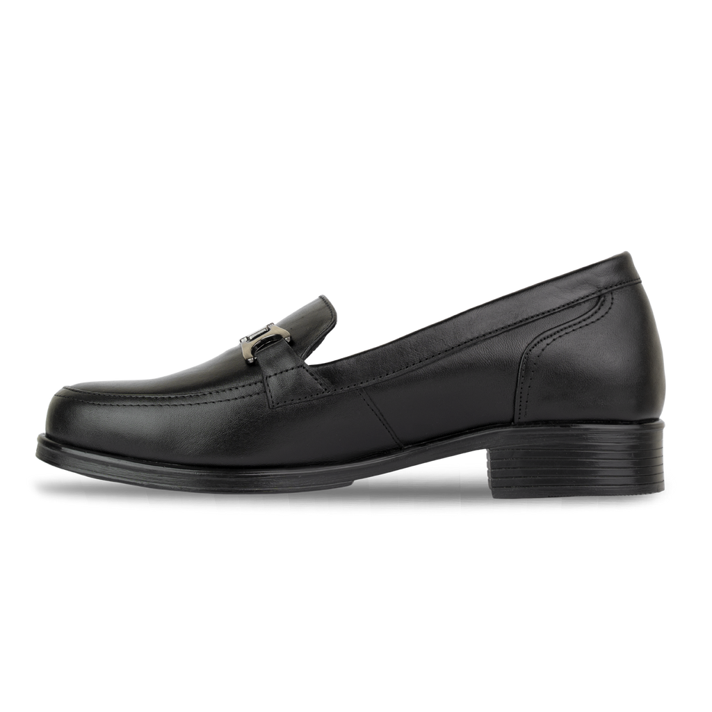 Luna Noir - Mocassins classiques Femme en Cuir Véritable