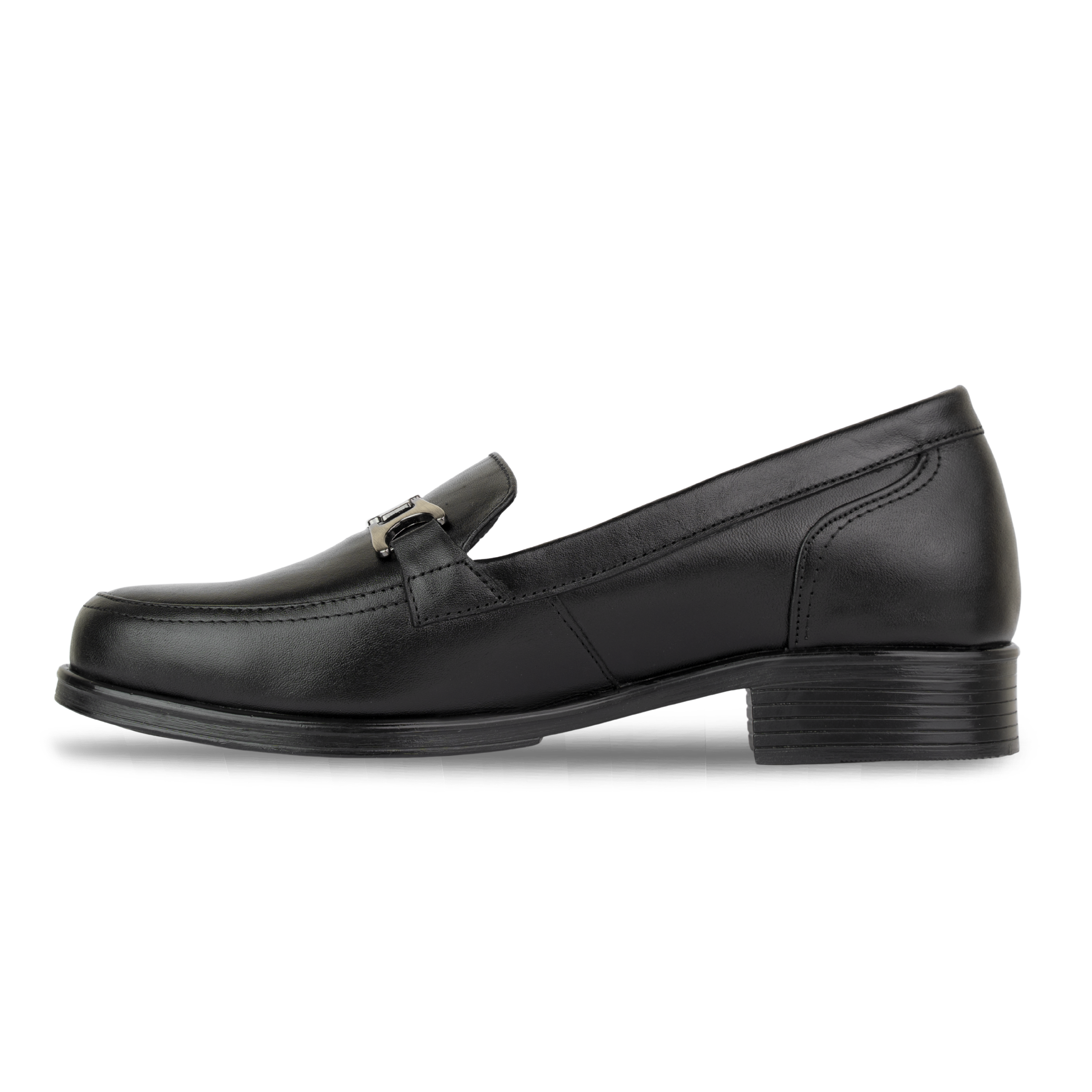 Luna Noir - Mocassins classiques Femme en Cuir Véritable