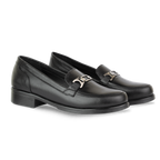 Luna Noir - Mocassins classiques Femme en Cuir Véritable