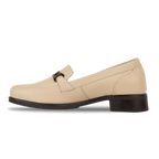 Luna Beige - Mocassins classiques Femme en Cuir Véritable