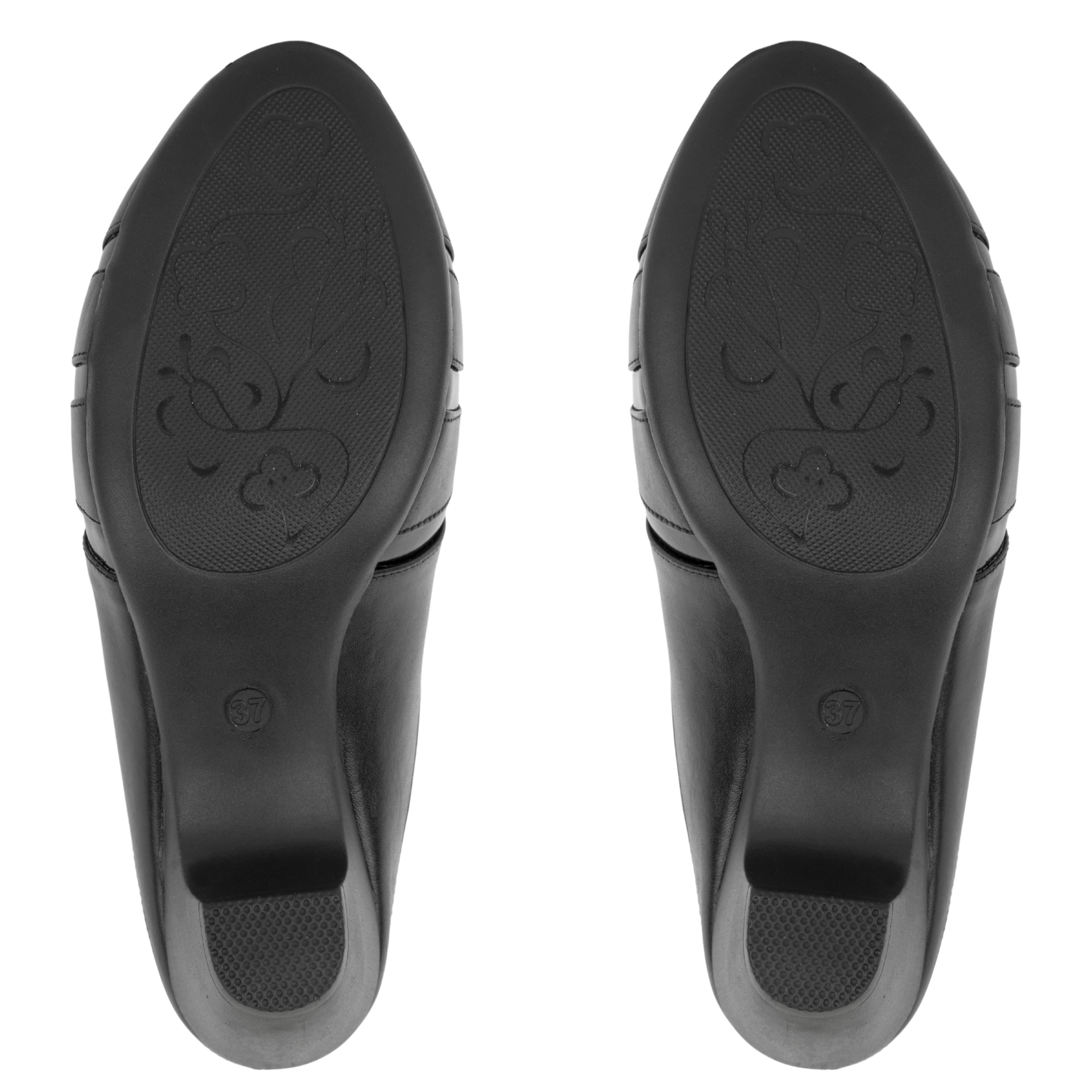 Calyro Noir - Mule Femme en Cuir Véritable