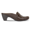 Calyro Marron - Mule Femme en Cuir Véritable