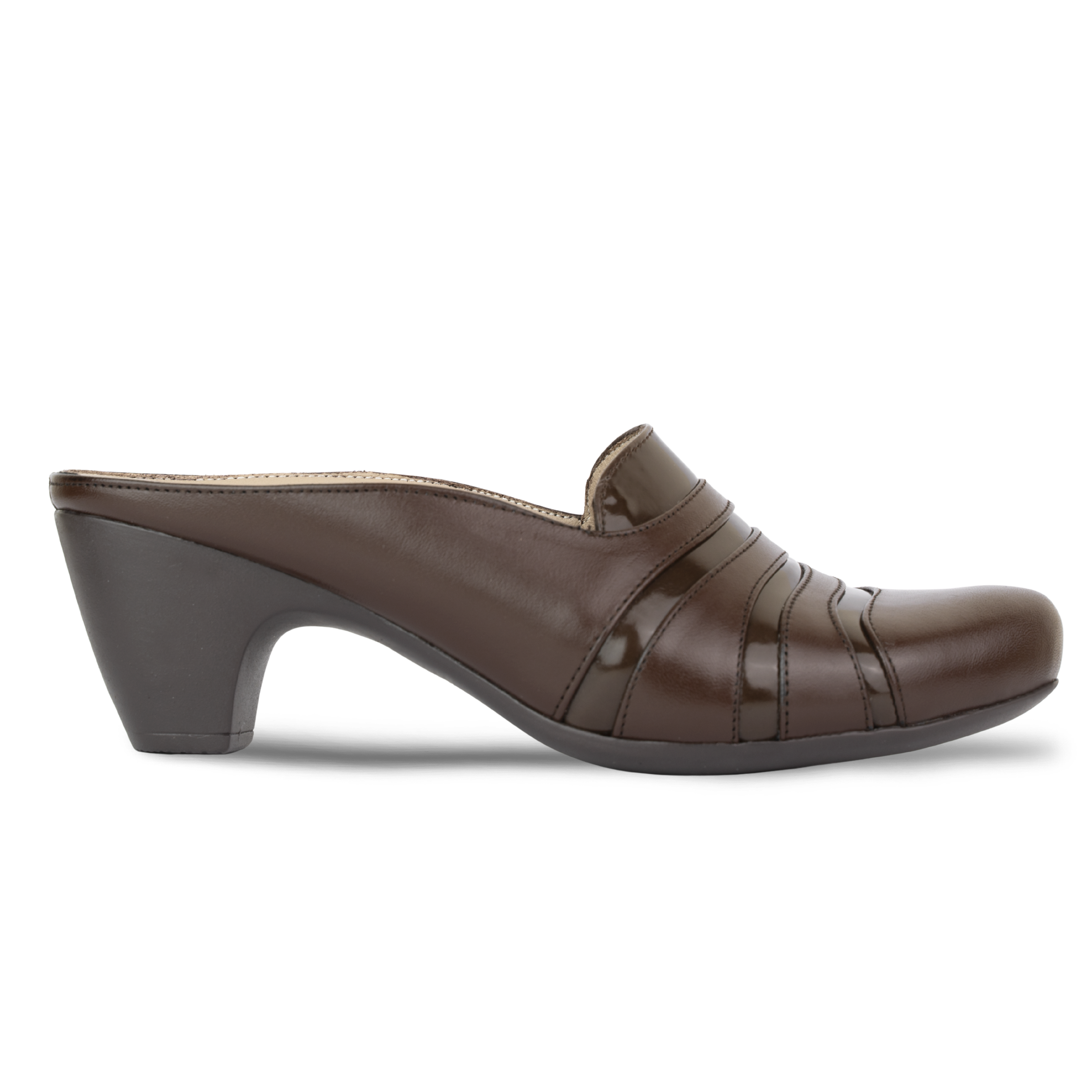 Calyro Marron - Mule Femme en Cuir Véritable