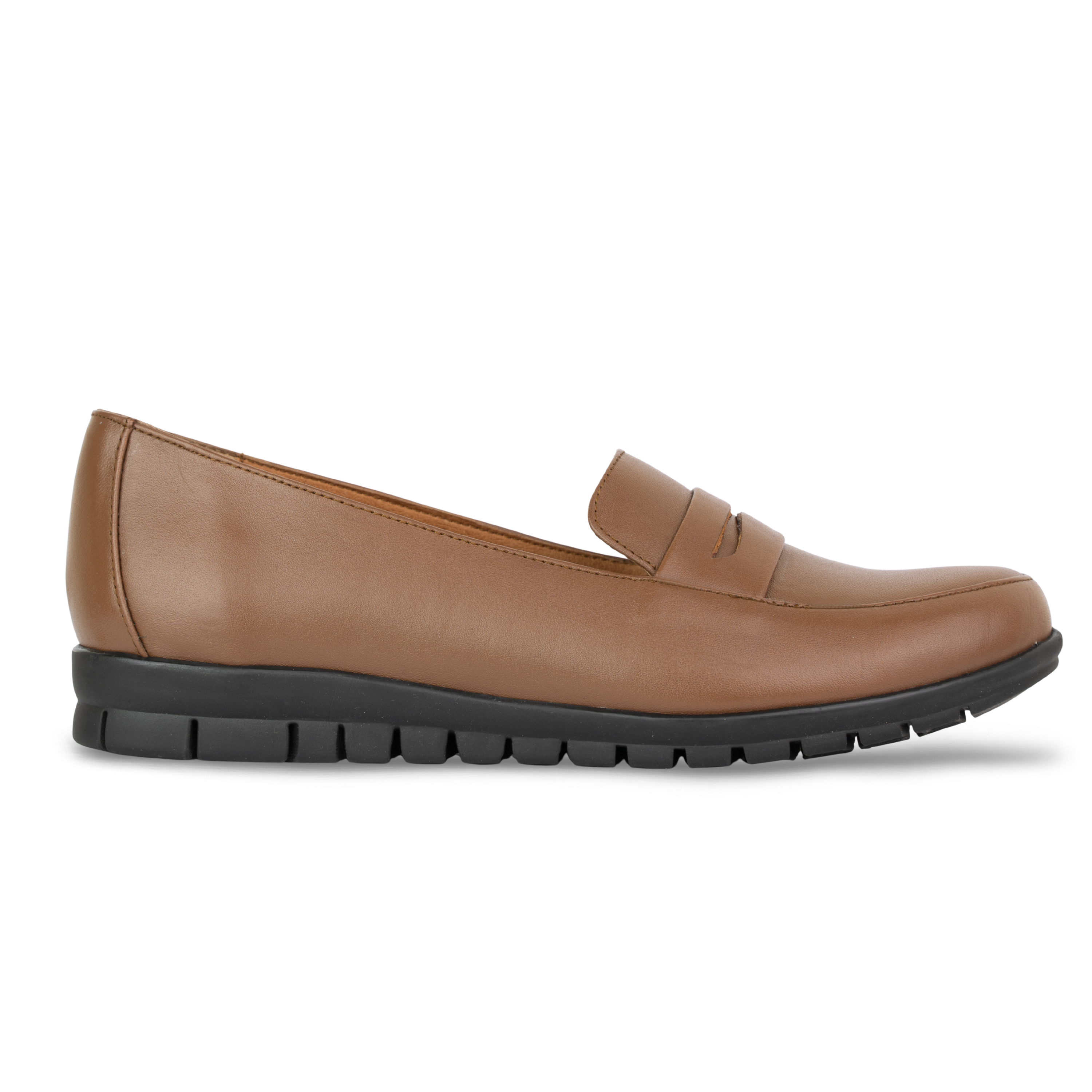 Virello Marron – Mocassins Confort Flex Femme en Cuir Véritable