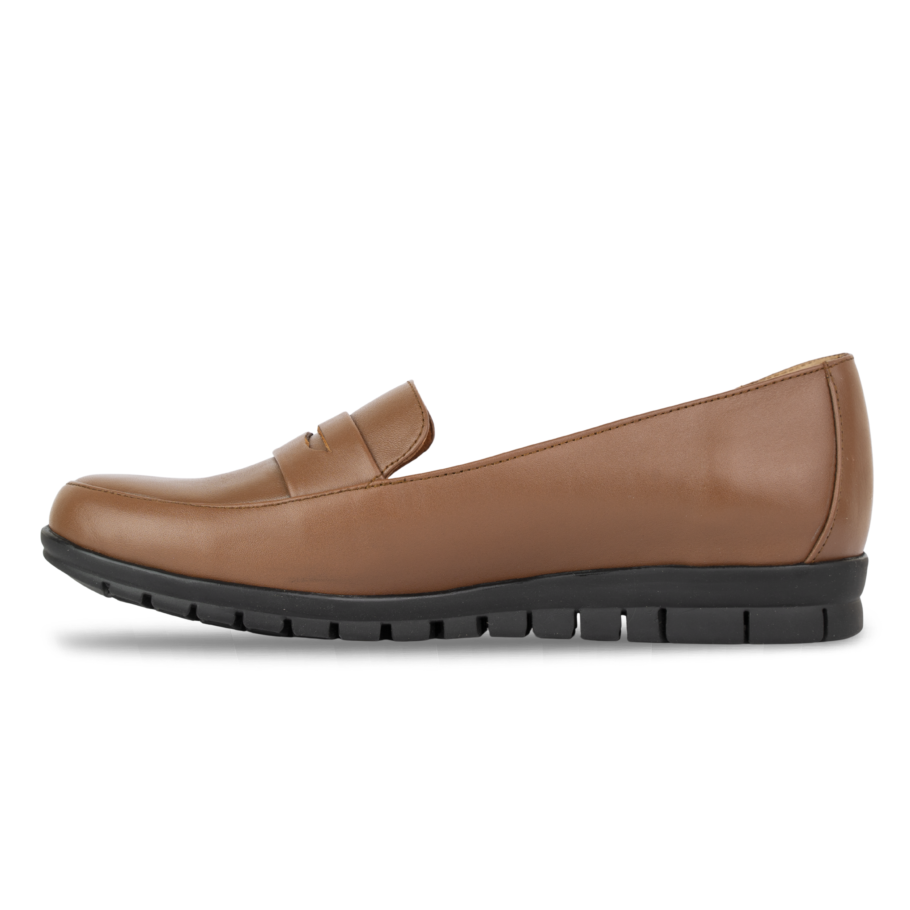 Virello Marron – Mocassins Confort Flex Femme en Cuir Véritable