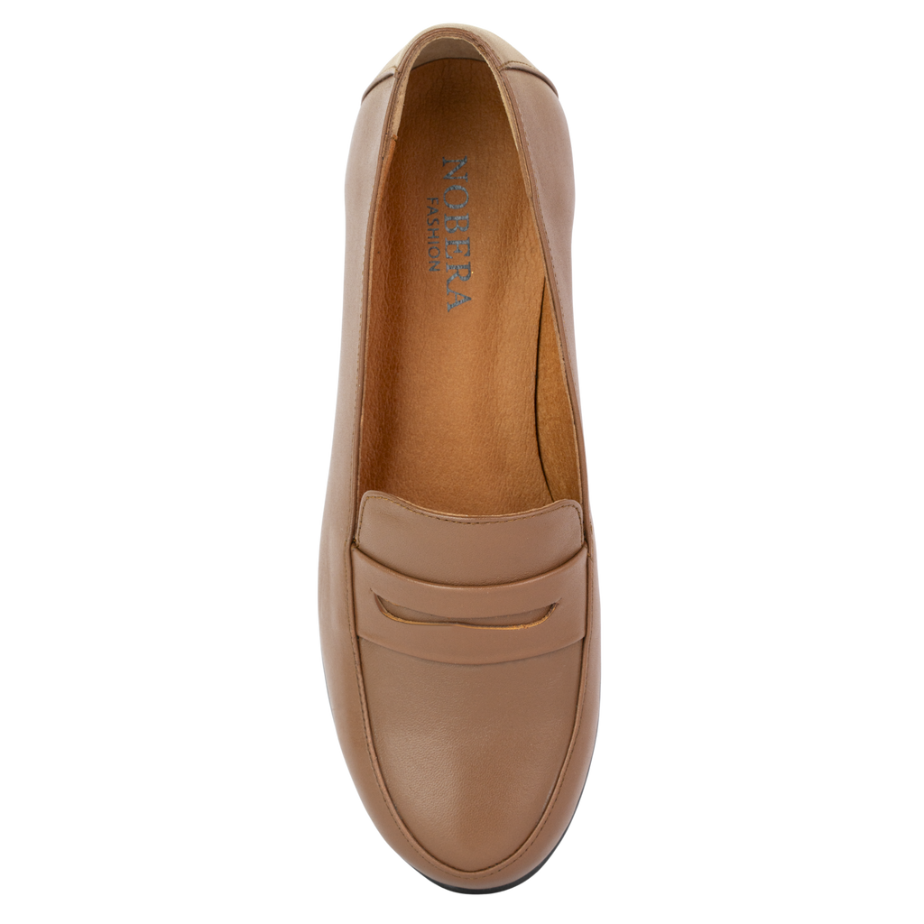 Virello Marron – Mocassins Confort Flex Femme en Cuir Véritable