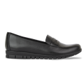 Virello Noir – Mocassins Confort Flex Femme en Cuir Véritable