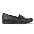 Virello Noir – Mocassins Confort Flex Femme en Cuir Véritable