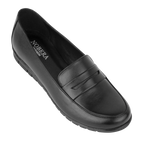 Virello Noir – Mocassins Confort Flex Femme en Cuir Véritable