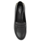 Virello Noir – Mocassins Confort Flex Femme en Cuir Véritable