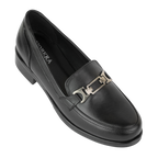 Luna Noir - Mocassins classiques Femme en Cuir Véritable