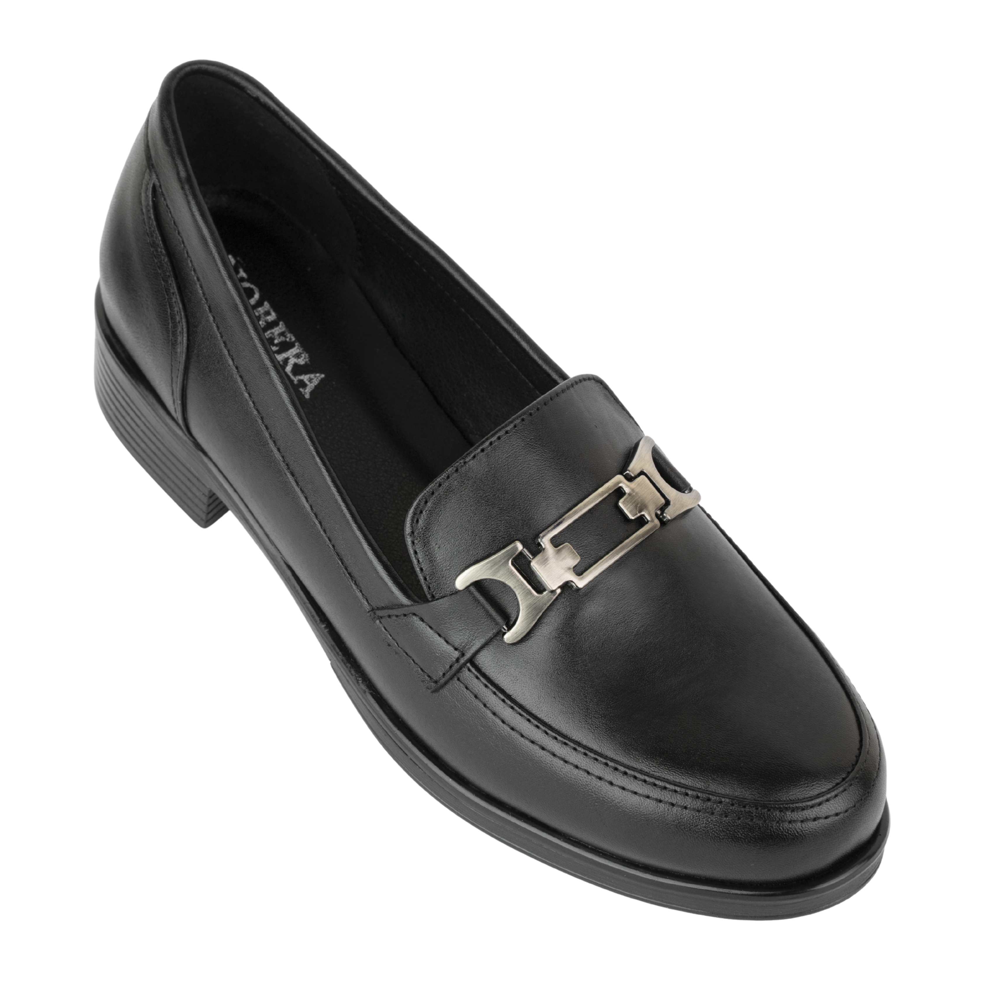Luna Noir - Mocassins classiques Femme en Cuir Véritable