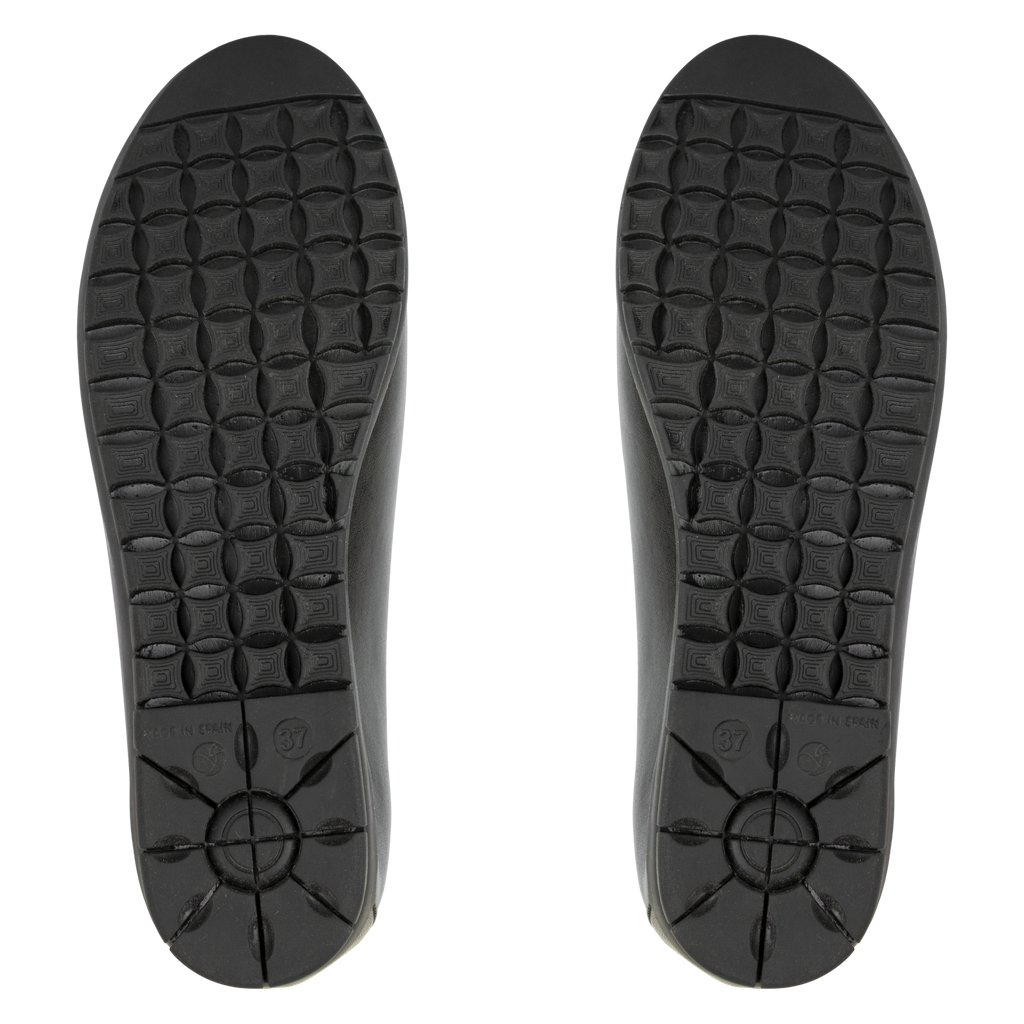 Virello Noir – Mocassins Confort Flex Femme en Cuir Véritable