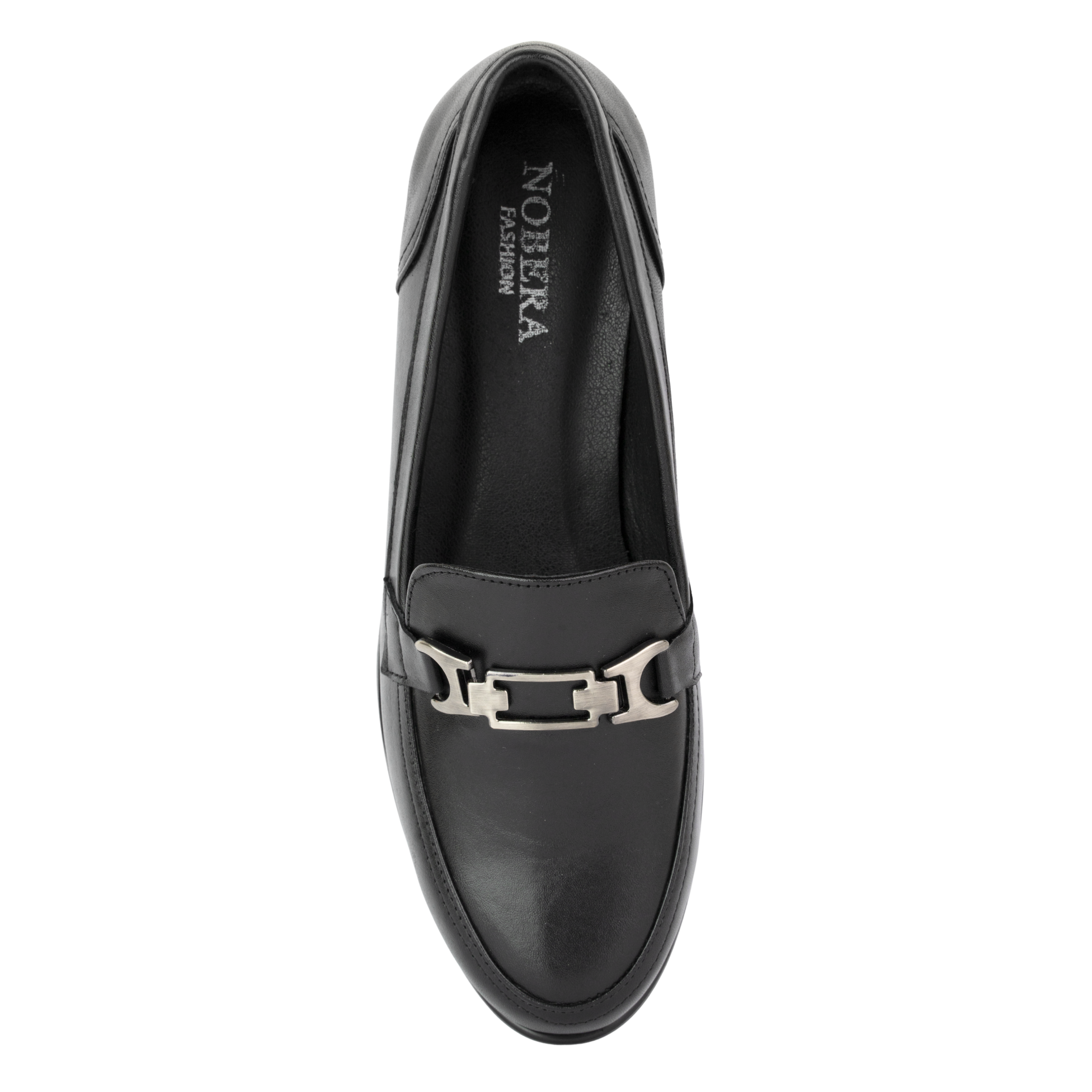 Luna Noir - Mocassins classiques Femme en Cuir Véritable