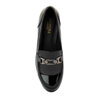 Luna Noir Vernis - Mocassins classiques Femme en Cuir Véritable