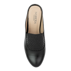 Edge Noir – Sabots Compensés Femme en Cuir