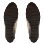 Edge Beige – Sabots Compensés Femme en Cuir