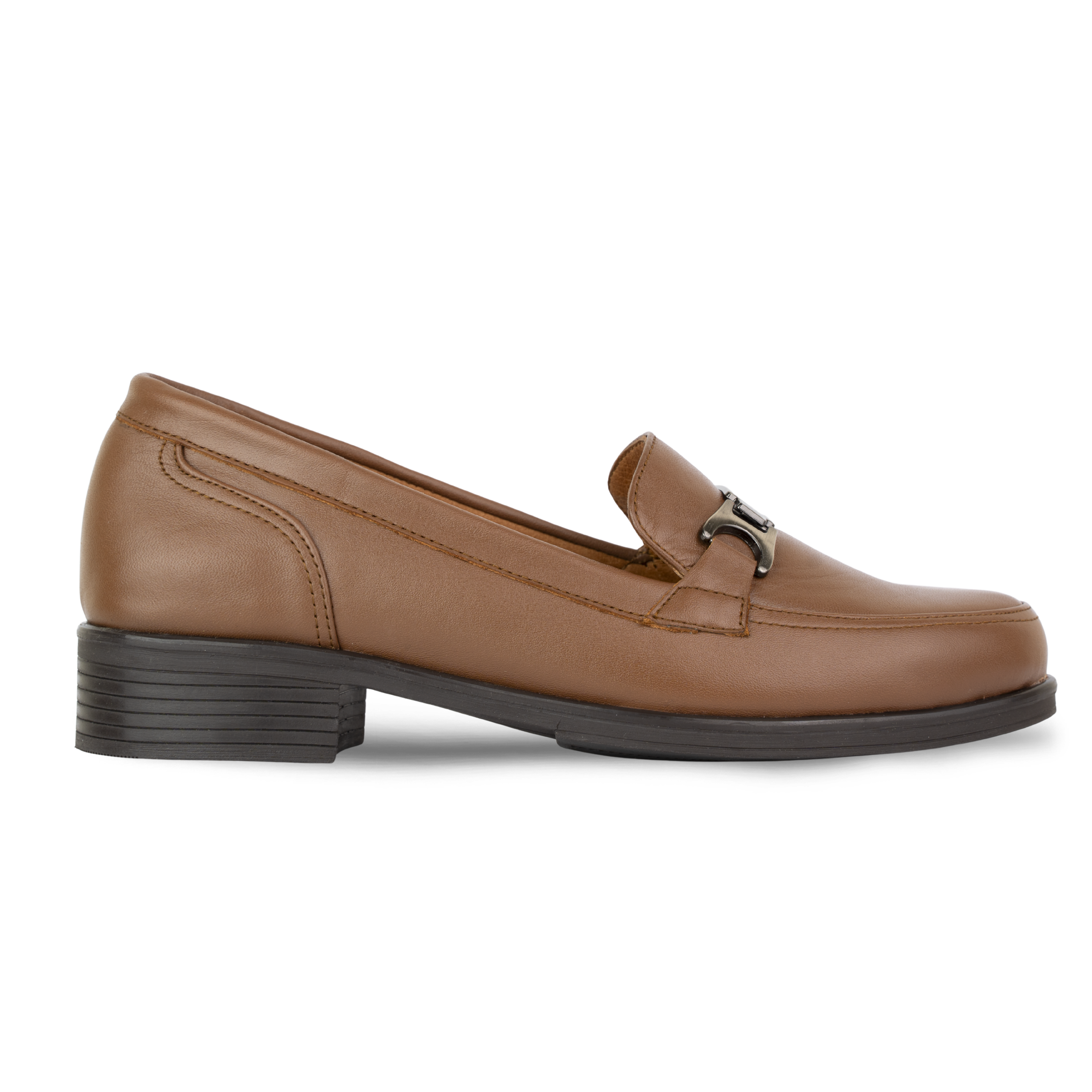 Luna Marron - Mocassins classiques Femme en Cuir Véritable
