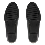 Cavaro Noir - Mocassin à Talon Femme en Cuir Véritable