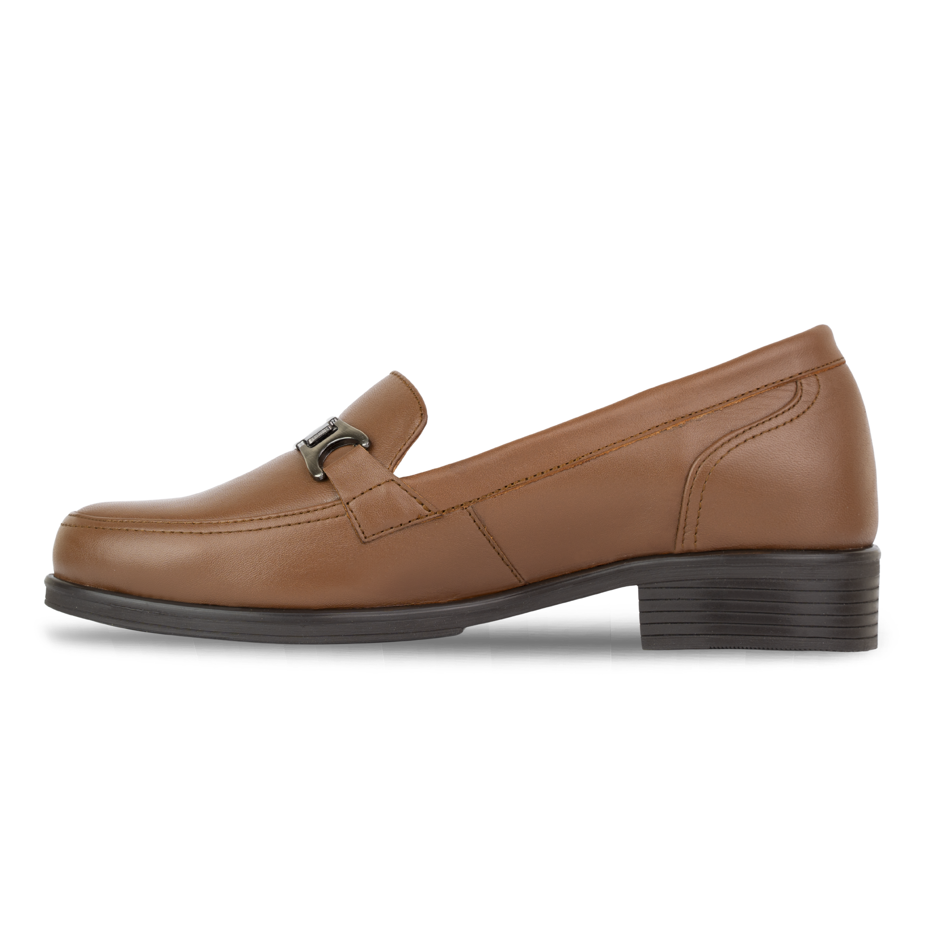 Luna Marron - Mocassins classiques Femme en Cuir Véritable